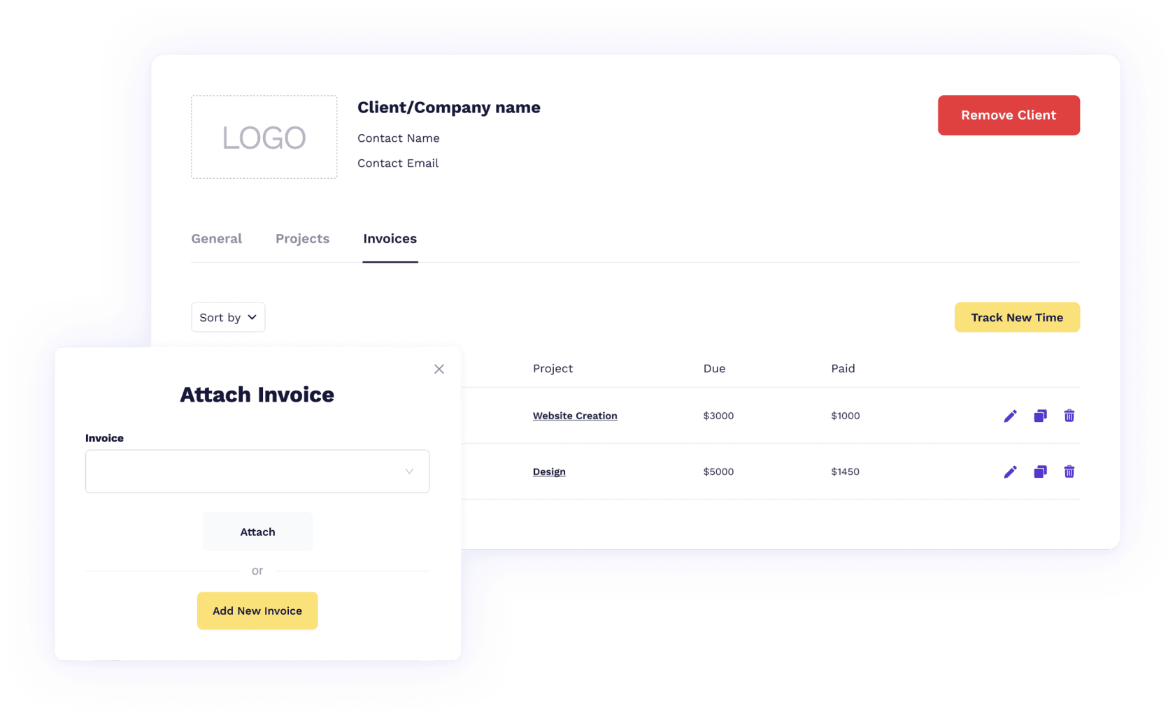 Attach Invoices To Clients Or Projects - Owledge